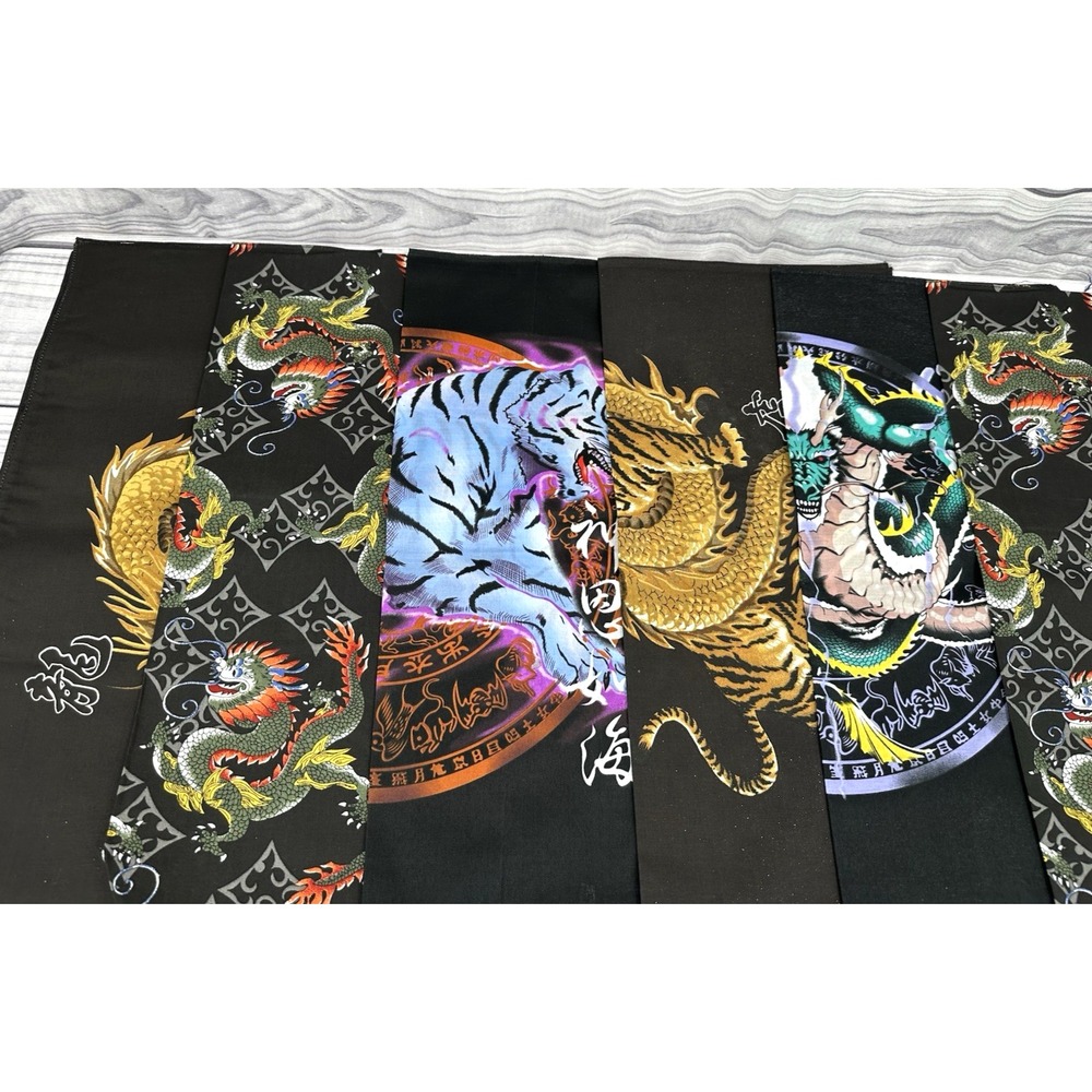 LOT OF 6 VINTAGE 100% COTTON BANDANAS / HANKERCHIEFS-MULTI COLOR-BRAND NEW *19 - Picture 2 of 5